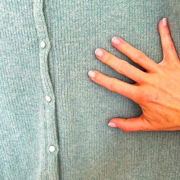 NWT Sézane Gaspard Cardigan | SOLD OUT size M Sea Green - Picture 7 of 8